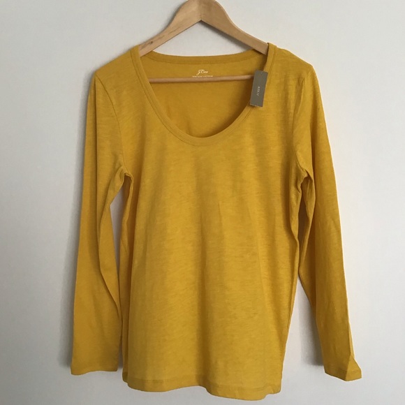 J. CREW scoop neck long-sleeve vintage tee - Picture 4 of 4